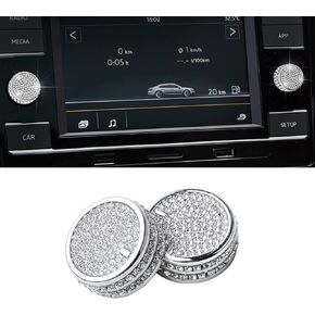 LECART for Volkswagen Jetta Accessories Bling Car Accessories Interior Volume Switch Knob Covers for Jetta GLI/Tiguan S/Golf/Altas/Taos 2 Pack