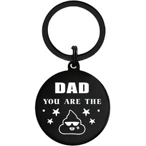 ABNTY Dad Keychain Gift, Funny Father Appreciation Keychain, Best Dad Ever Token, Unique Father's Day, Birthday, or Christmas Gift from Son or Daughter