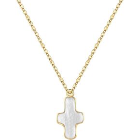 Pearl Cross Necklace for Women Gifts for Christmas Freshwater Natural Chunky Baroque Pearl Necklaces Big Gold Cross Necklace Sideways Cross Christian Gifts for Women Men Trendy Jewelry