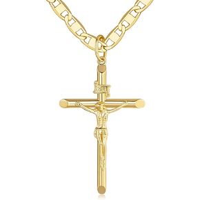 Cross Necklace for Women Cross Necklaces Crucifix Necklace Women Gold Cross Pendant Symbol of Devotion Gold Pendant for Women 19 Inch