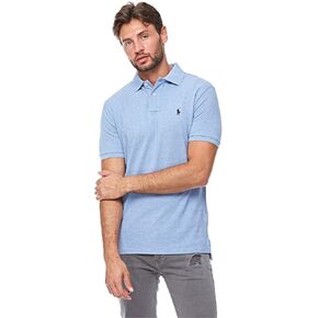 POLO RALPH LAUREN Custom Slim Fit Mesh Polo Jamaica Heather XL