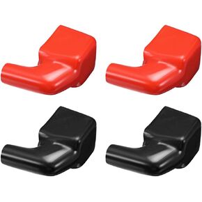 uxcell Battery Terminal Insulating Rubber Protector Covers for 8mm Terminal 15mm Cable Red Black 2 Pairs