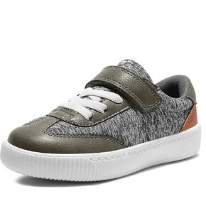 Boys Sneaker Fashion Lace Up Lightweight Fashion Sneakers Breathable Color Block Hook and Loop Little/Big Kids Shoes