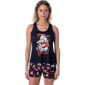 DC Comics Women's Harley Quinn Pajamas It's Good To Bad Racerback Tank Shirt And Shorts Pajama Set