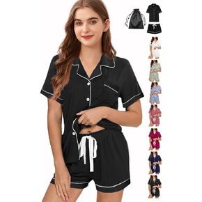 3Pcs Soft Pajamas Set for Women XS-XXL Womens Pajama Sets Button Down Sleepwear Nightwear Pj set Lounge Set Pjs