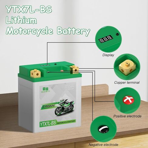 YTX30L-BS Lithium Motorcycle Battery, 12.8V 12AH 850 CCA LiFePO4 Motorcycle Battery, ATV, UTV, Jet Ski, Scooter, Lawn Mower, Tractor, Generator, Built-in Smart BMS in Saudi Arabia