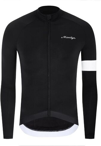 MOXILYN Winter Men's Cycling Jerseys Long Sleeve Thermal Fleece Cold Weather Cycling Jackets Warm Bike Tops Zipper Pocket in Saudi Arabia