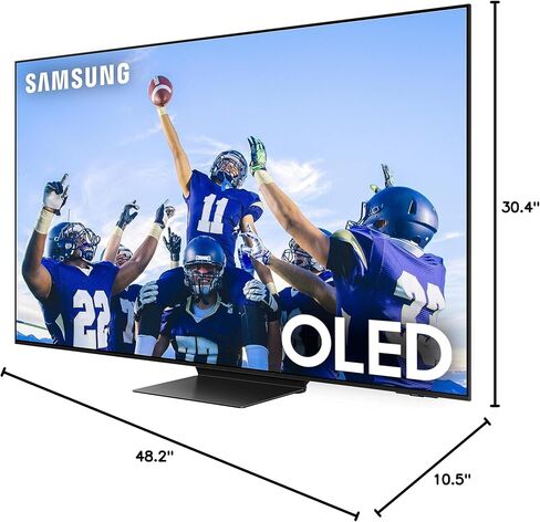تلفزيون سامسونج QN55S95CAFXZA 55 بوصة فائق النحافة 4K Quantum HDR OLED ذكي مع 7S-PS4-US1 4 منافذ طاقة مع Omniport USB (2023) in Saudi Arabia