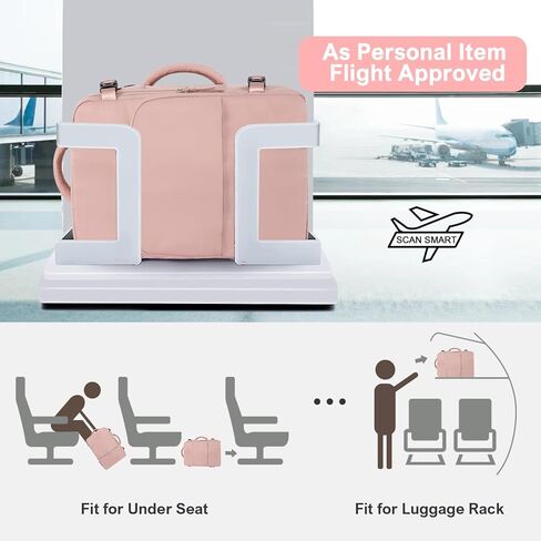 حقيبة ظهر للسفر وحقيبة ظهر كبيرة للسفر (وردي وبيج)، مقاس منتج شخصي معتمد من شركة الطيران، حقيبة ظهر مزودة بجيوب متعددة، حقيبة ظهر جامعية، حقيبة ظهر مقاومة للماء، حقيبة ظهر للأعمال in Kuwait