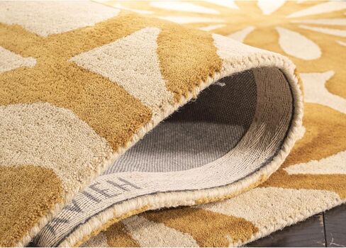 SAFAVIEH Dip Dye Collection 5' Round Beige / Gold DDY527M Handmade Floral Watercolor Premium Wool Area Rug in Saudi Arabia