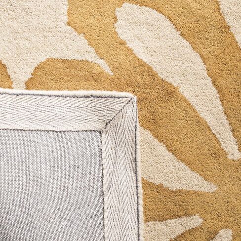 SAFAVIEH Dip Dye Collection 5' Round Beige / Gold DDY527M Handmade Floral Watercolor Premium Wool Area Rug in Saudi Arabia