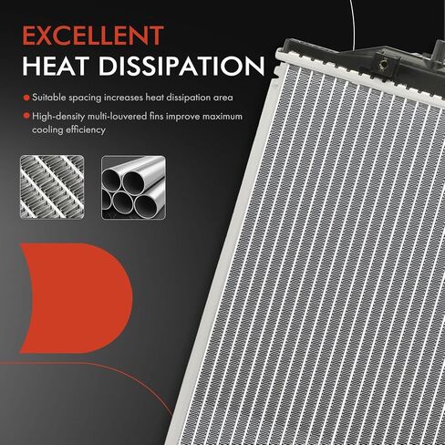 A-Premium Engine Coolant Radiator Assembly Compatible with Honda Odyssey 2018 2019 2020 2021 2022, 3.5L, Replace# 190105MRA01 in Saudi Arabia