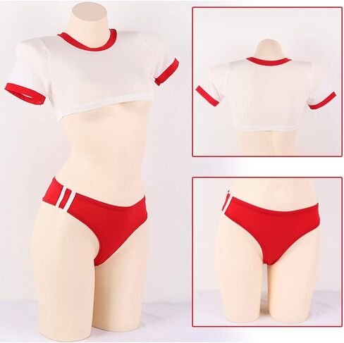 YOMORIO Japanese Schoolgirl Sport Uniform Lolita Anime Cosplay Swimsuit Perspective Lingerie in Kuwait