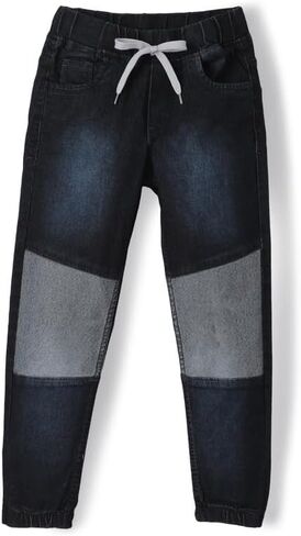 chopper club Boys Denim Jeans in Stretchable Cotton 3x1 Fabric in Slim Fit and Round Elastic with Patch in Saudi Arabia