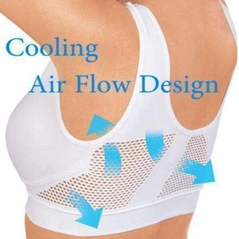 Women Breathable Bras No Underwire Slight Lift up Comfortable Air Sports Bra Removable Pads in Saudi Arabia