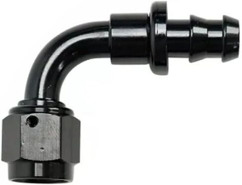 10AN 90 درجة دفع قفل وصلة لتركيب خرطوم أنثى قطب دفع على محول/قفل خرطوم بارب زيت الوقود وصلة خطية نهاية 1 قطعة in Kuwait