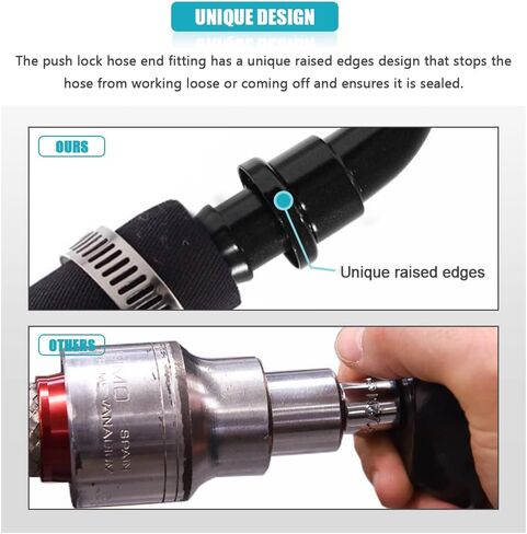 10AN 90 درجة دفع قفل وصلة لتركيب خرطوم أنثى قطب دفع على محول/قفل خرطوم بارب زيت الوقود وصلة خطية نهاية 1 قطعة in Kuwait