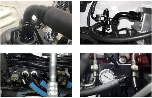 10AN 90 درجة دفع قفل وصلة لتركيب خرطوم أنثى قطب دفع على محول/قفل خرطوم بارب زيت الوقود وصلة خطية نهاية 1 قطعة in Kuwait