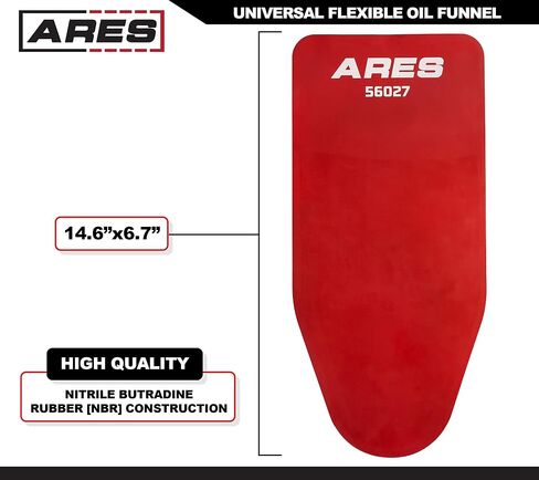 ARES 56027 - قمع زيت مرن عالمي - تعبئة زيت خالية من الانسكاب - تصميم سهل الاستخدام لشخص واحد - يناسب تطبيقات متعددة in Kuwait