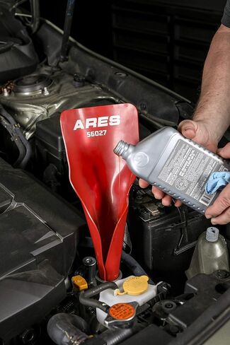 ARES 56027 - قمع زيت مرن عالمي - تعبئة زيت خالية من الانسكاب - تصميم سهل الاستخدام لشخص واحد - يناسب تطبيقات متعددة in Kuwait