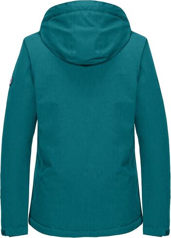 سترة Little Donkey Andy النسائية المقاومة للماء للتزلج على الجليد، معطف دافئ مقاوم للرياح مع غطاء رأس قابل للفصل in Kuwait