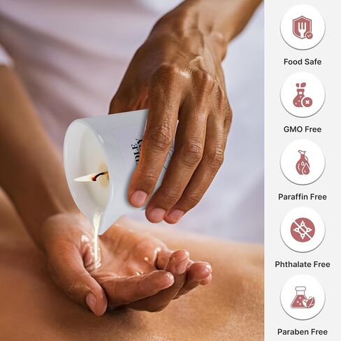Massage Oil Candle for Pure Relaxation - 8.1 oz Moisturizing Essential Oil Body Massage Candle for Home & Spa, Message Gift for Women & Men - (Lavender Chamomile) in Saudi Arabia