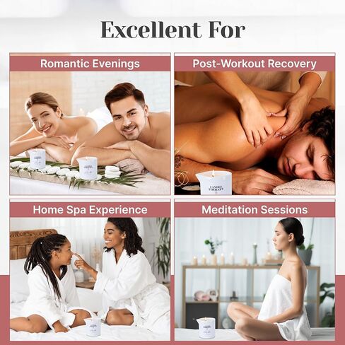 Massage Oil Candle for Pure Relaxation - 8.1 oz Moisturizing Essential Oil Body Massage Candle for Home & Spa, Message Gift for Women & Men - (Lavender Chamomile) in Saudi Arabia