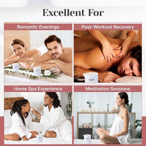 Massage Oil Candle for Pure Relaxation - 8.1 oz Moisturizing Essential Oil Body Massage Candle for Home & Spa, Message Gift for Women & Men - (Lavender Chamomile) in Saudi Arabia