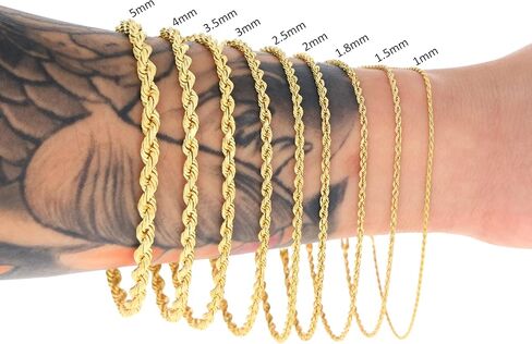 Nuragold 14K الذهب الأصفر حبل قطع الماس سلسلة سوار 7 "7.5" 8 "8.5" 9 " / 2 مم - 10 مم / صنع في إيطاليا / مجوهرات الذهب الحقيقي للرجال والنساء in Saudi Arabia