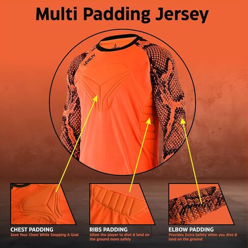 Multi Padded Goalkeeper Jersey Adult/Kids Football Shirt Long Sleeve Goalie Soccer Mens Goalkeeper Jersey in Saudi Arabia