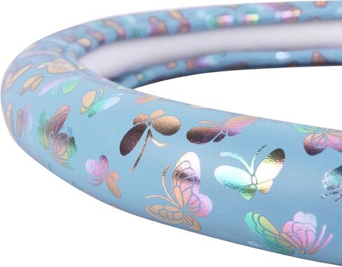 CAR-GRAND Shining Butterfly Leather Steering Wheel Cover, Universal 14.5-15 Inch Anti-Slip Odorless Colorful Car Wheel Protector for Women and Girls,Fit Trucks, Suvs,Vans, Sedans (Colorful Blue) in Kuwait