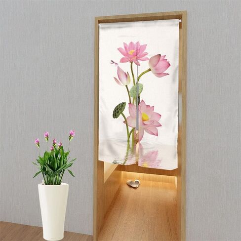 Cat Noren Japanese Curtain Doorway Curtain, Orange Cat Hello Tapestry for Wall Hanging, Japanese Noren Bedroom Partition Kithchen Divider Bathroom Door Decor, 33.5"x 59" in Saudi Arabia