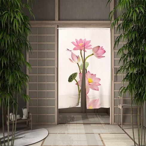 Cat Noren Japanese Curtain Doorway Curtain, Orange Cat Hello Tapestry for Wall Hanging, Japanese Noren Bedroom Partition Kithchen Divider Bathroom Door Decor, 33.5"x 59" in Saudi Arabia