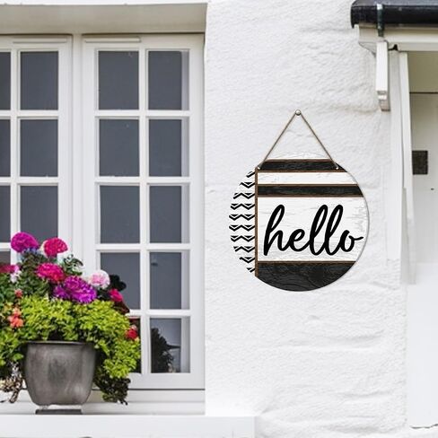 Welcome Sign for Front Door, Welcome Florals Hanging Sign for Home Front Door Porch Decor Rustic Wall Decorations Housewarming Gift for New House Home Apartment in Saudi Arabia