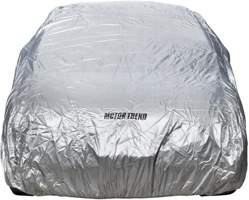 Motor Trend Universal Fit Car Cover for Cars SUVs Trucks Vans, Water-Resistant All-Weather Scratch Resistant Reflective Full Coverage Protect Against Rain Snow Hail Sun UV Protection Dust - Small in Kuwait