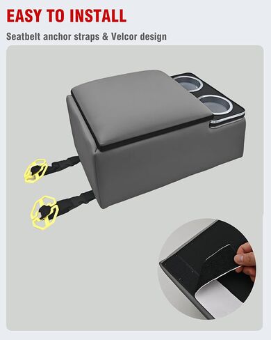 Center Console Organizer with Cup Holder& Phone Holder for Car & Van & Truck Back Bench Seat Armrest Business Middle Storage Box in Kuwait