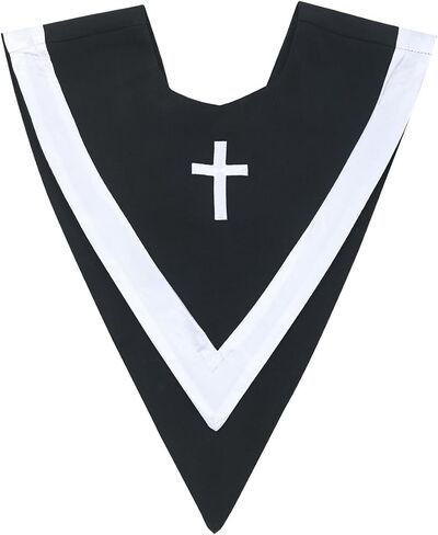 BLESSUME Unisex Church V Shape Choir Stole Collar with Cross in Kuwait