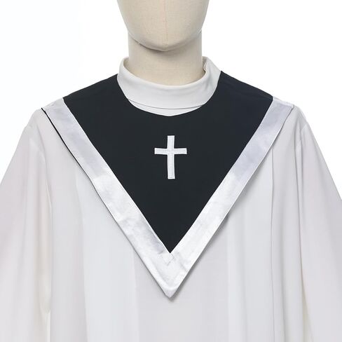 BLESSUME Unisex Church V Shape Choir Stole Collar with Cross in Kuwait