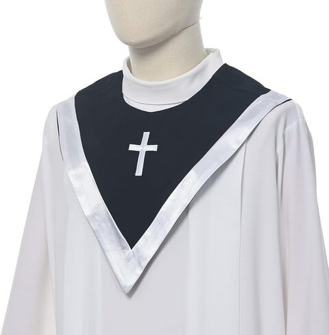 BLESSUME Unisex Church V Shape Choir Stole Collar with Cross in Kuwait