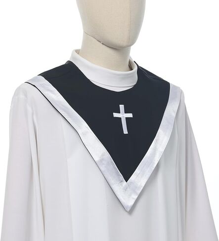 BLESSUME Unisex Church V Shape Choir Stole Collar with Cross in Kuwait