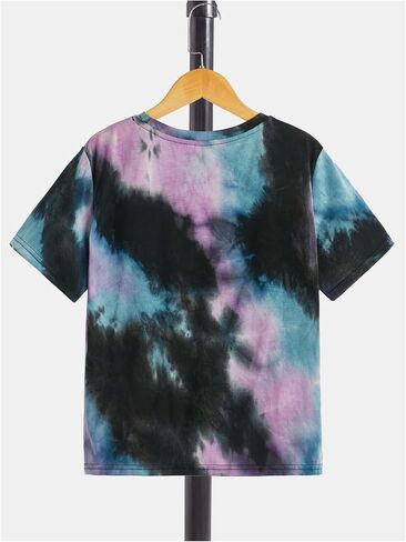 SweatyRocks Boy's Graphic T Shirts Tie Dye Round Neck Short Sleeve Casual Tee Tops in Saudi Arabia
