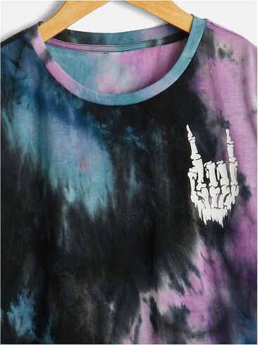 SweatyRocks Boy's Graphic T Shirts Tie Dye Round Neck Short Sleeve Casual Tee Tops in Saudi Arabia
