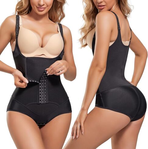 REYEOGO Waist Trainer for Women Shapewear Bodysuits Firm Body Shaper Butt Tummy Control Faja Colombiana Open Bust Corset in Saudi Arabia
