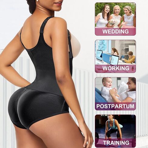 REYEOGO Waist Trainer for Women Shapewear Bodysuits Firm Body Shaper Butt Tummy Control Faja Colombiana Open Bust Corset in Saudi Arabia
