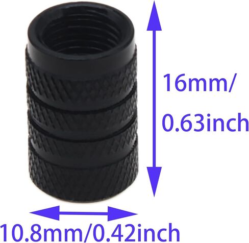 8 قطع من ملحقات السيارة غطاء هوائي معدني عالمي للسيارات صمام إطارات سيارات الدفع الرباعي (أسود) in Kuwait