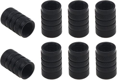 8 قطع من ملحقات السيارة غطاء هوائي معدني عالمي للسيارات صمام إطارات سيارات الدفع الرباعي (أسود) in Kuwait