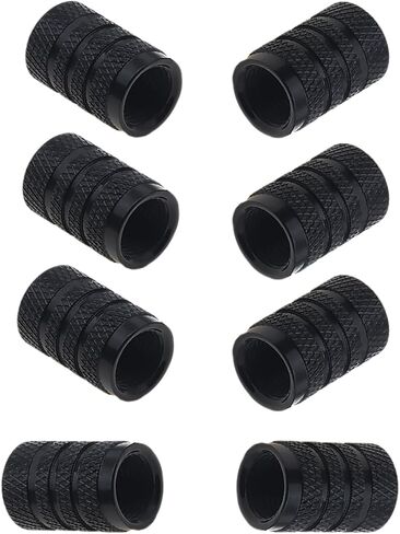 8 قطع من ملحقات السيارة غطاء هوائي معدني عالمي للسيارات صمام إطارات سيارات الدفع الرباعي (أسود) in Kuwait