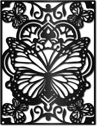CREATCABIN Monstera Metal Wall Art Decor Tropical Flowers Black Wall Signs Iron Hanging Metal Ornament Wall Sculpture Gift for Home Office Balcony Garden Living Room Decoration Christmas 11.8x3.9Inch in Saudi Arabia
