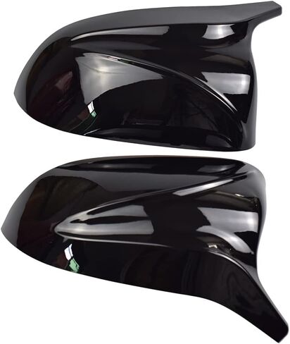1 Pair Black Rearview Mirror Cover Left Right Side Mirror Covers Caps for BMW X3 G01 X4 G02 X5 G05 X6 G06 X7 G07 2018 2019 2020 (Glossy Black) in Kuwait