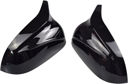 1 Pair Black Rearview Mirror Cover Left Right Side Mirror Covers Caps for BMW X3 G01 X4 G02 X5 G05 X6 G06 X7 G07 2018 2019 2020 (Glossy Black) in Kuwait
